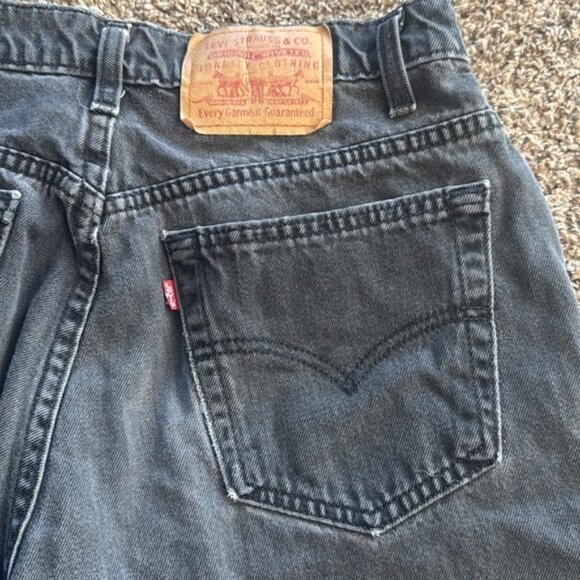 Vintage Levis Euro Wide Leg 32 x 35 Faded Black Jeans - Picture 9 of 12